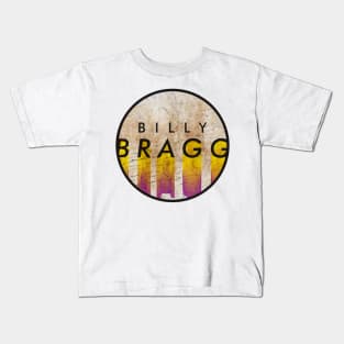 Billy Bragg - VINTAGE YELLOW CIRCLE Kids T-Shirt